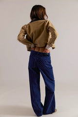 We The Free Nia Striped Boyfriend Jeans