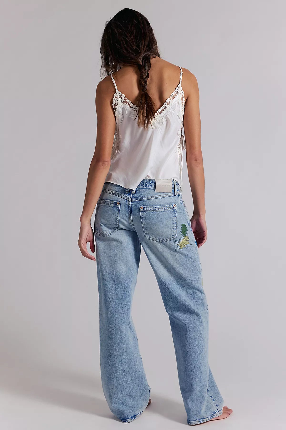 We The Free Tennessee Low-Rise Embroidered Boyfriend Jeans