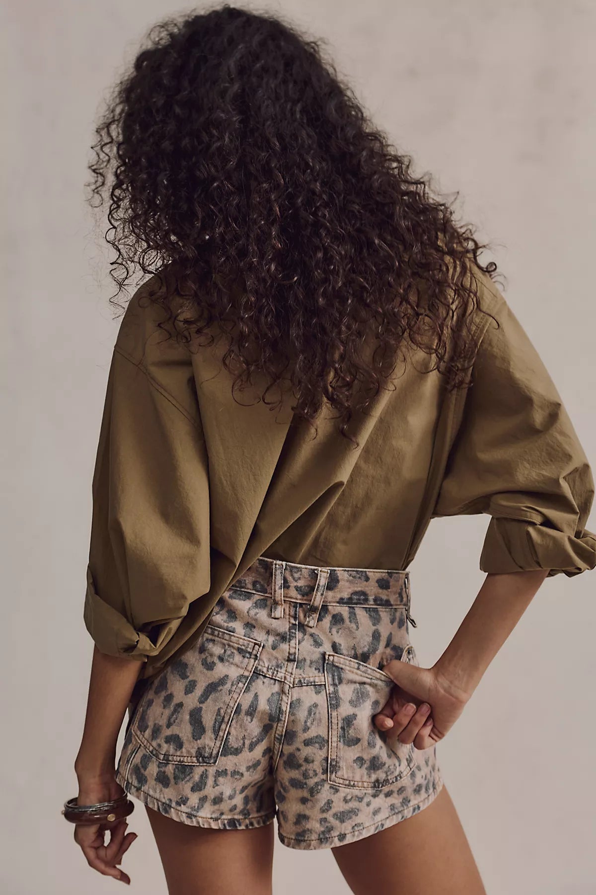 We The Free Now Or Never Printed Denim Shorts