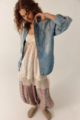 We The Free Rally Cocoon Button Down Top