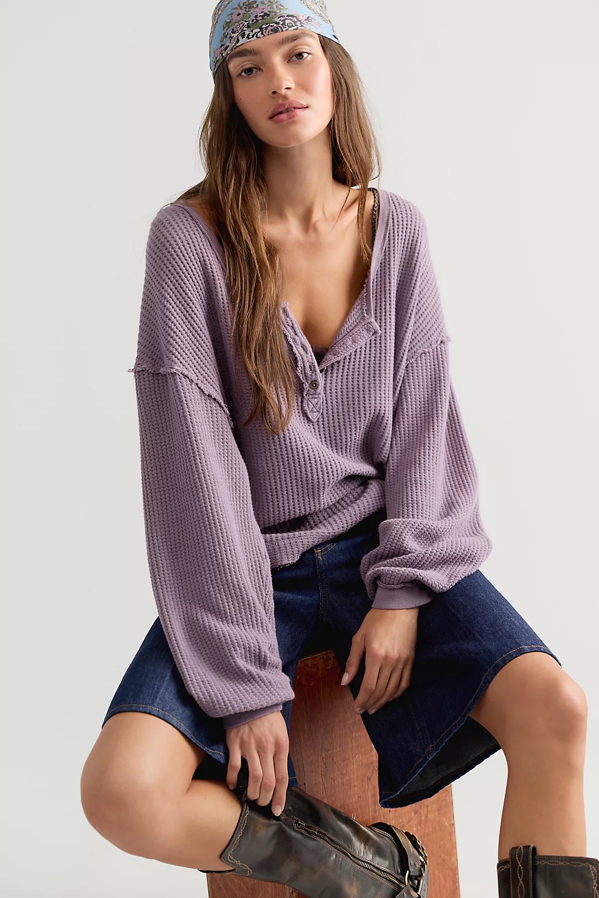 We The Free Montreal Oversized Thermal Henley