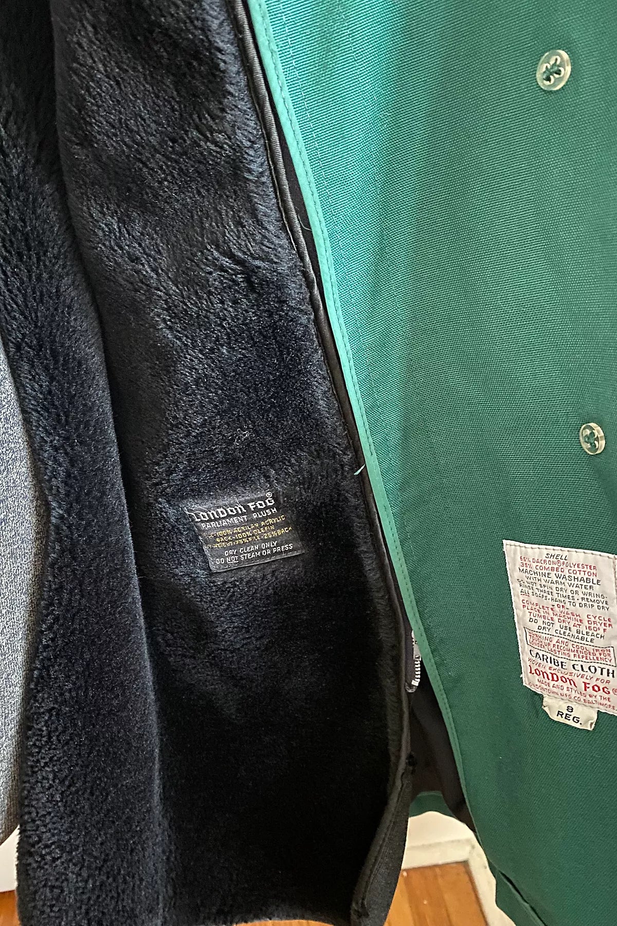 Vintage Green London Fog Swing Coat Selected By KA.TL.AK
