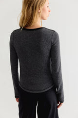 We The Free Hudson Striped Cashmere Henley