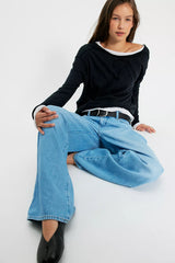 Wrangler World Wide Mid-Rise Wide-Leg Jeans
