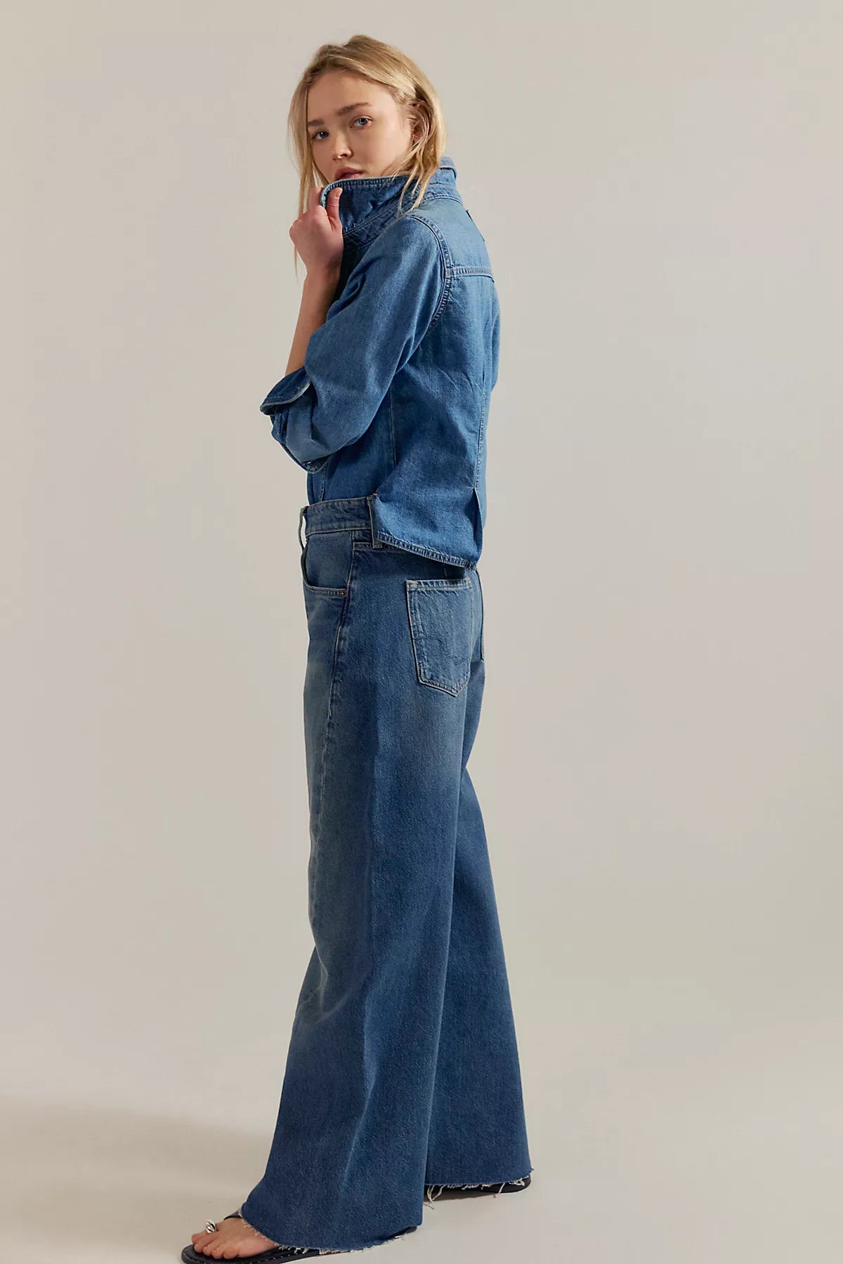We The Free Alter Ego Wide-Leg Twisted Jeans