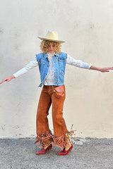 Vintage El Greco Suede Pants with Fringe Selected by The Curatorial Dept.