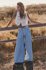 We The Free Harbor Wrap Wide Leg Jeans