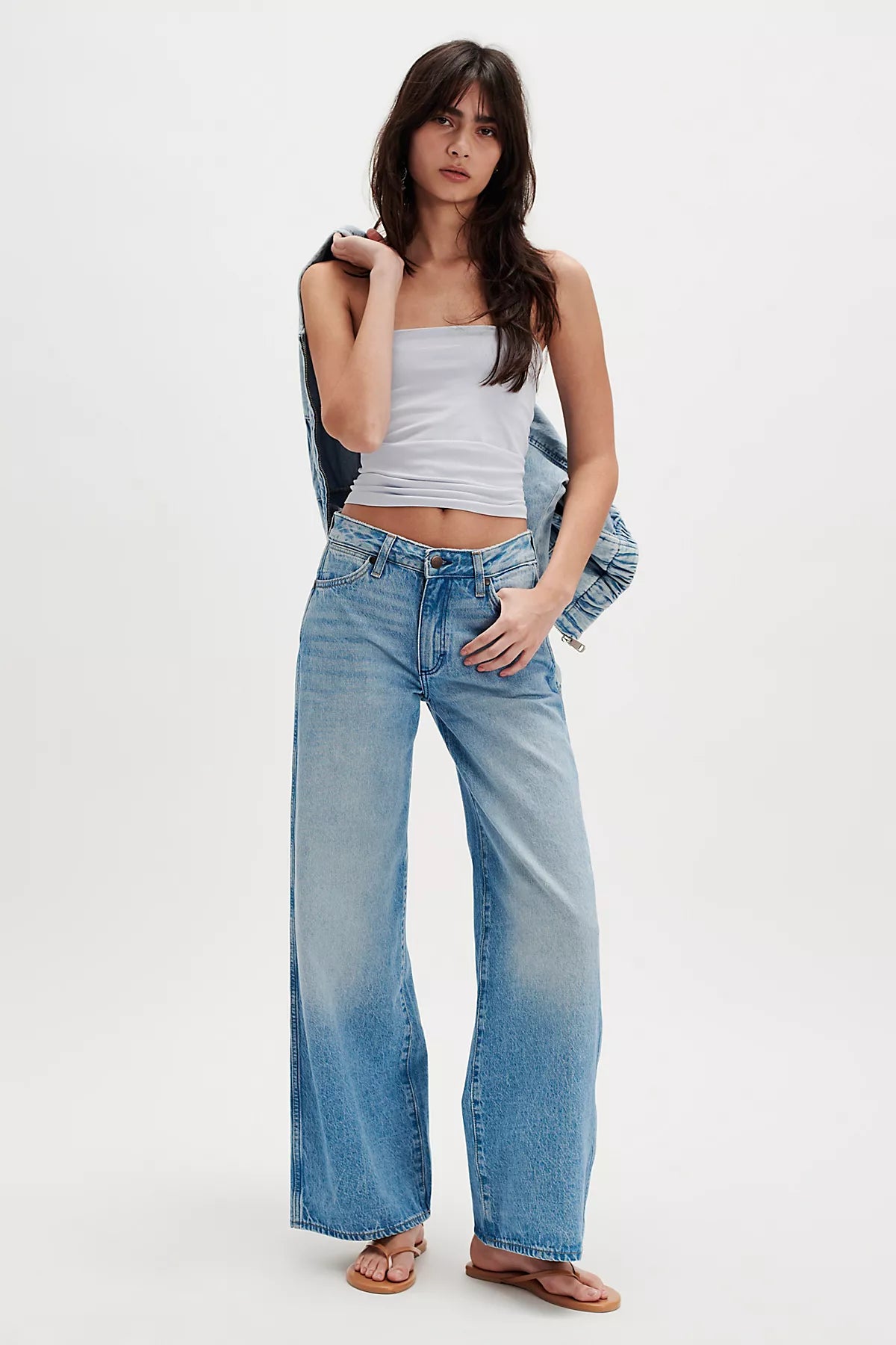 Wrangler World Wide Mid-Rise Wide-Leg Jeans