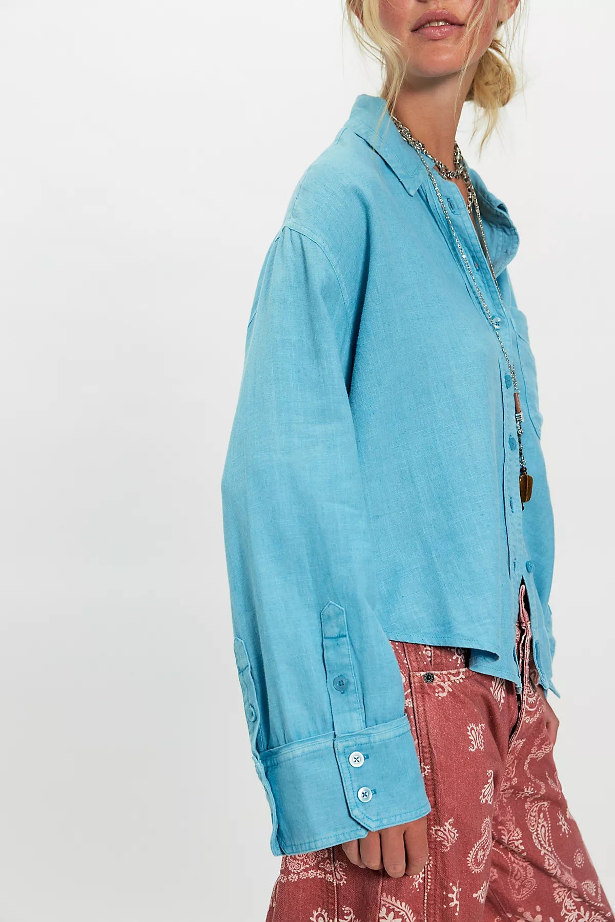 We The Free Laurel Linen Button Down Top