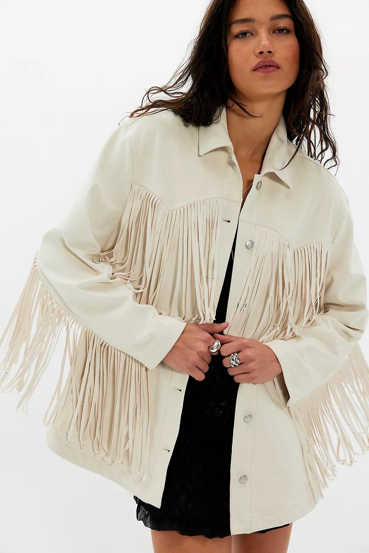 We The Free Fringe Out Vegan Suede Jacket