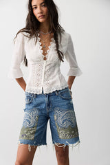 We The Free Reverie Patchwork Shorts