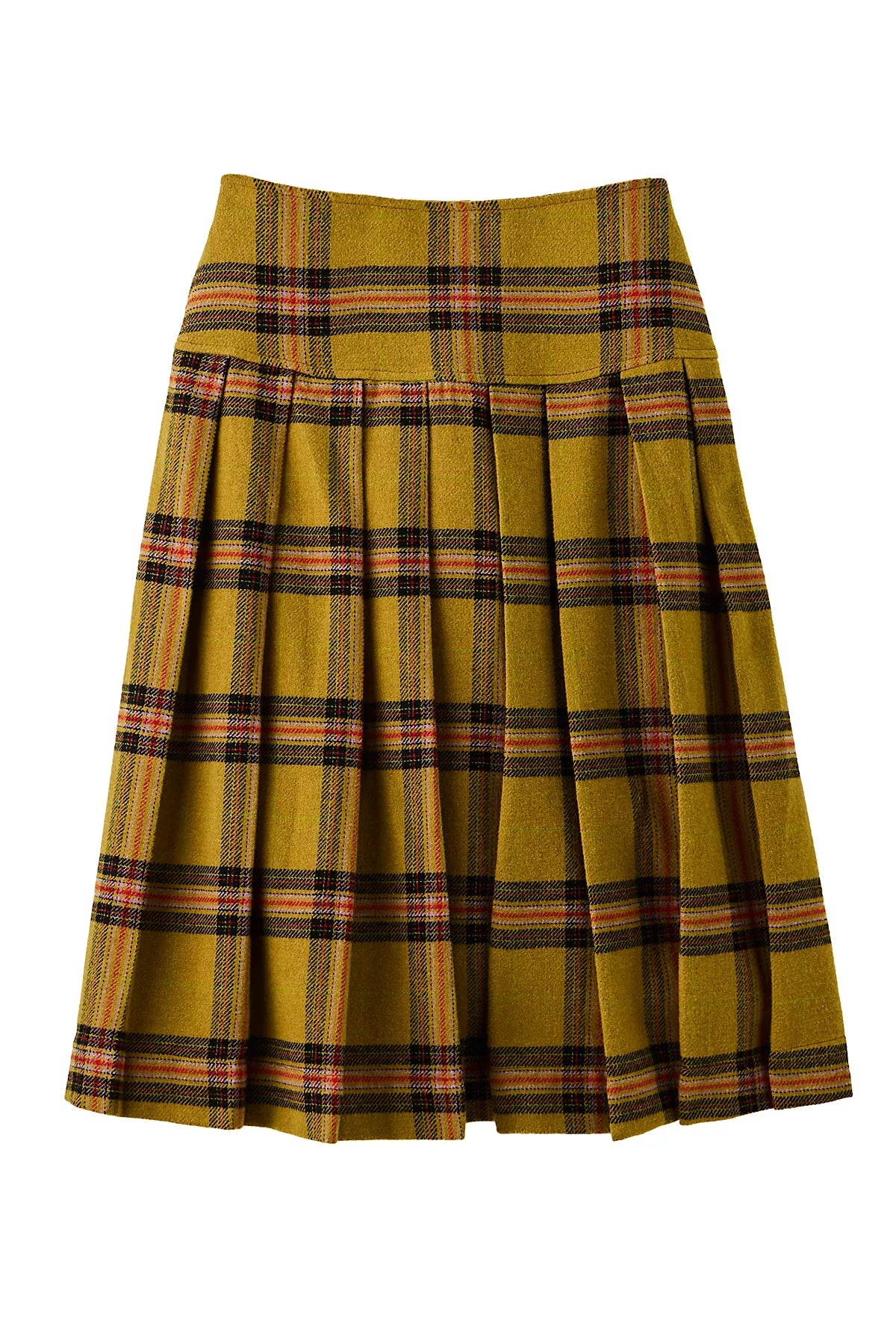We The Free Skipper Pleated Plaid Midi Skirt