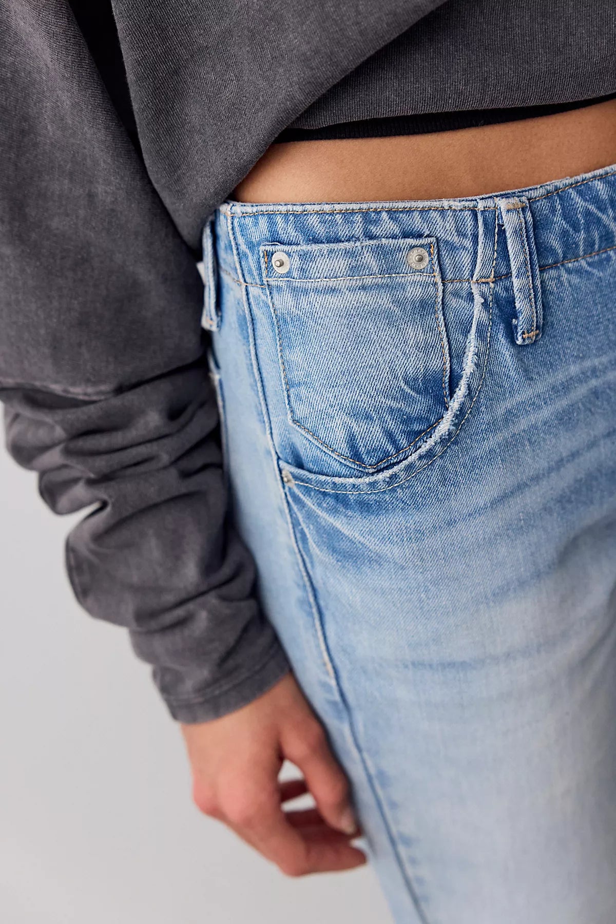We The Free Leona Low-Rise Twisted Slim Jeans