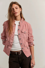 We The Free Laurie Washed Cotton-Linen Jacket