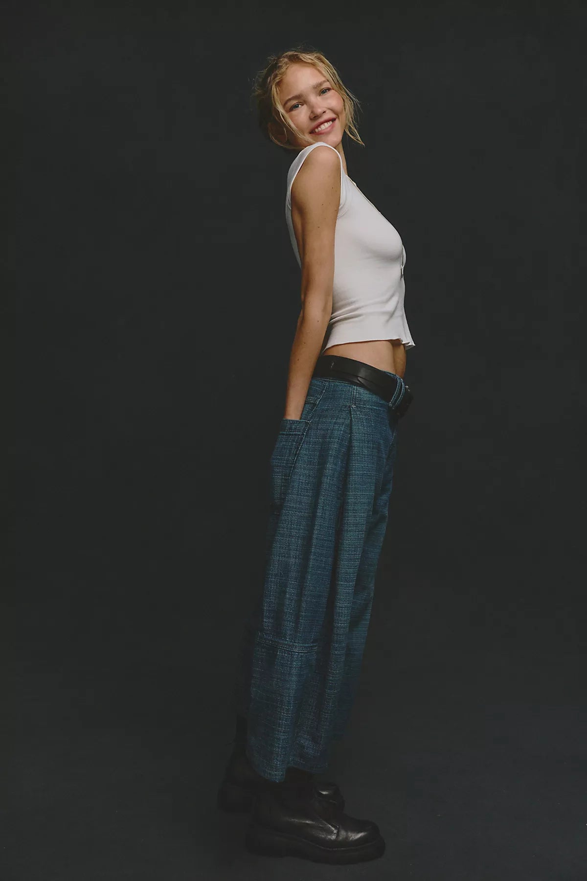 We The Free Free To Roam Cropped Wide-Leg Jeans