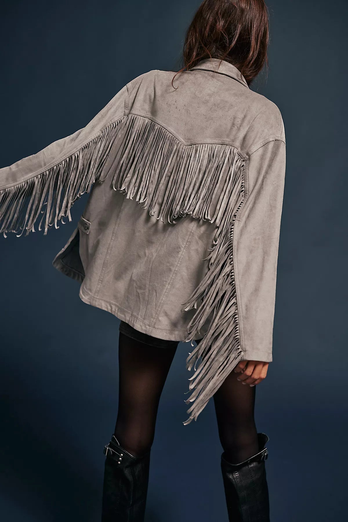 We The Free Fringe Out Vegan Suede Jacket