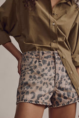 We The Free Now Or Never Printed Denim Shorts