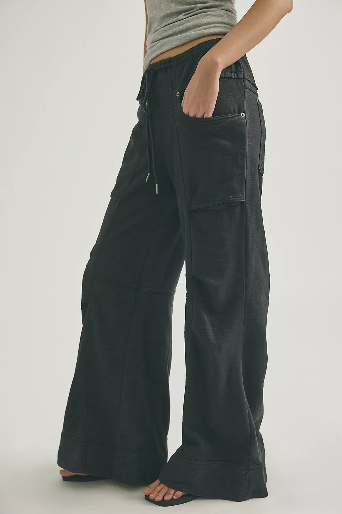 We The Free Sky Riser Knit Wide-Leg Pull-On Pants