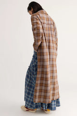 We The Free Monique Plaid Denim Duster