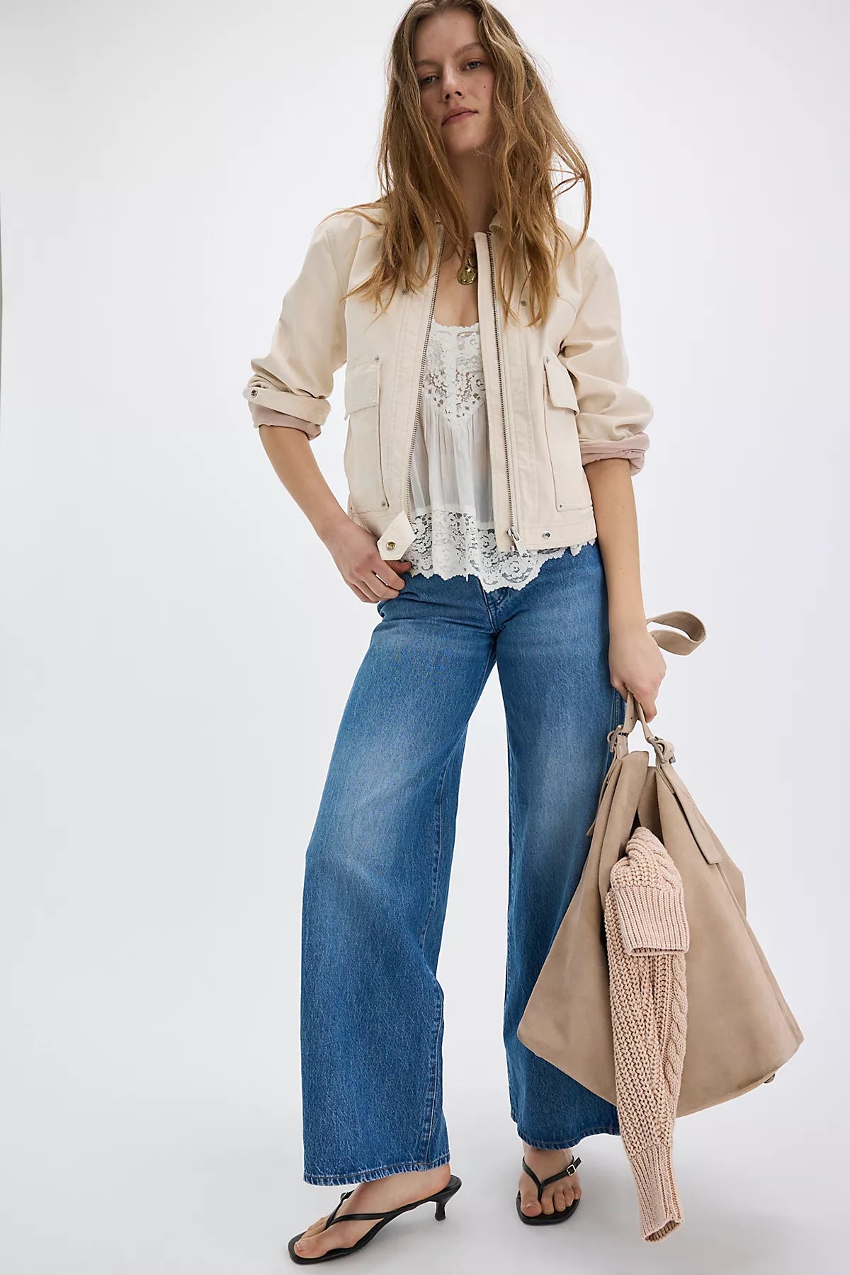 Wrangler World Wide Mid-Rise Wide-Leg Jeans