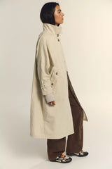 We The Free Drop Down Washed Funnel-Neck Trench
