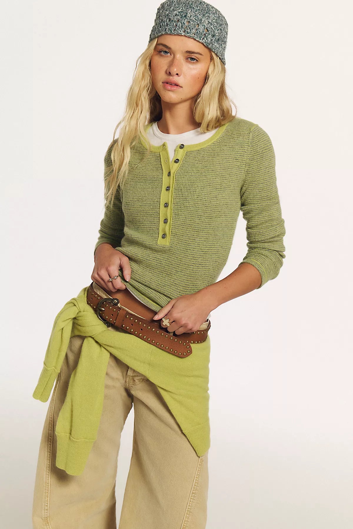 We The Free Hudson Striped Cashmere Henley