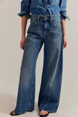 We The Free Alter Ego Wide-Leg Twisted Jeans