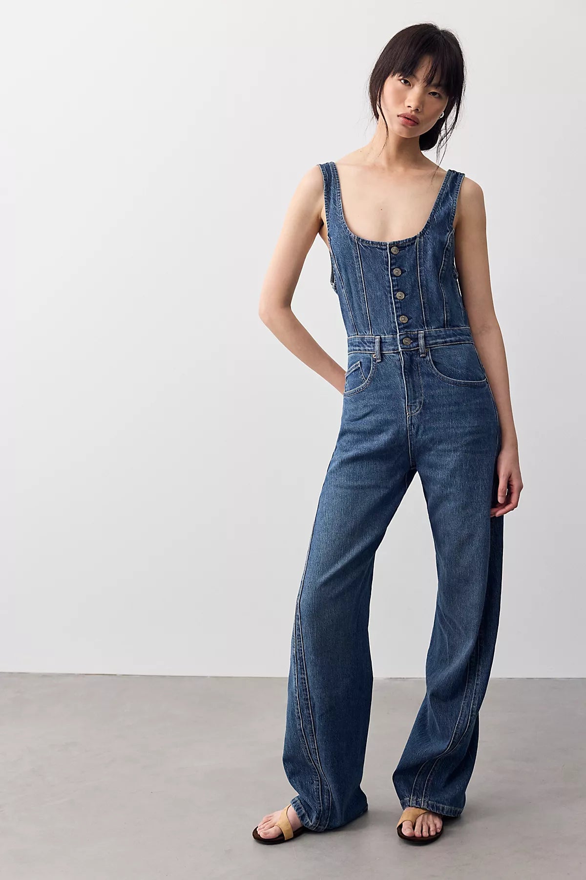 We The Free Corsica Twisted Seam Jumpsuit
