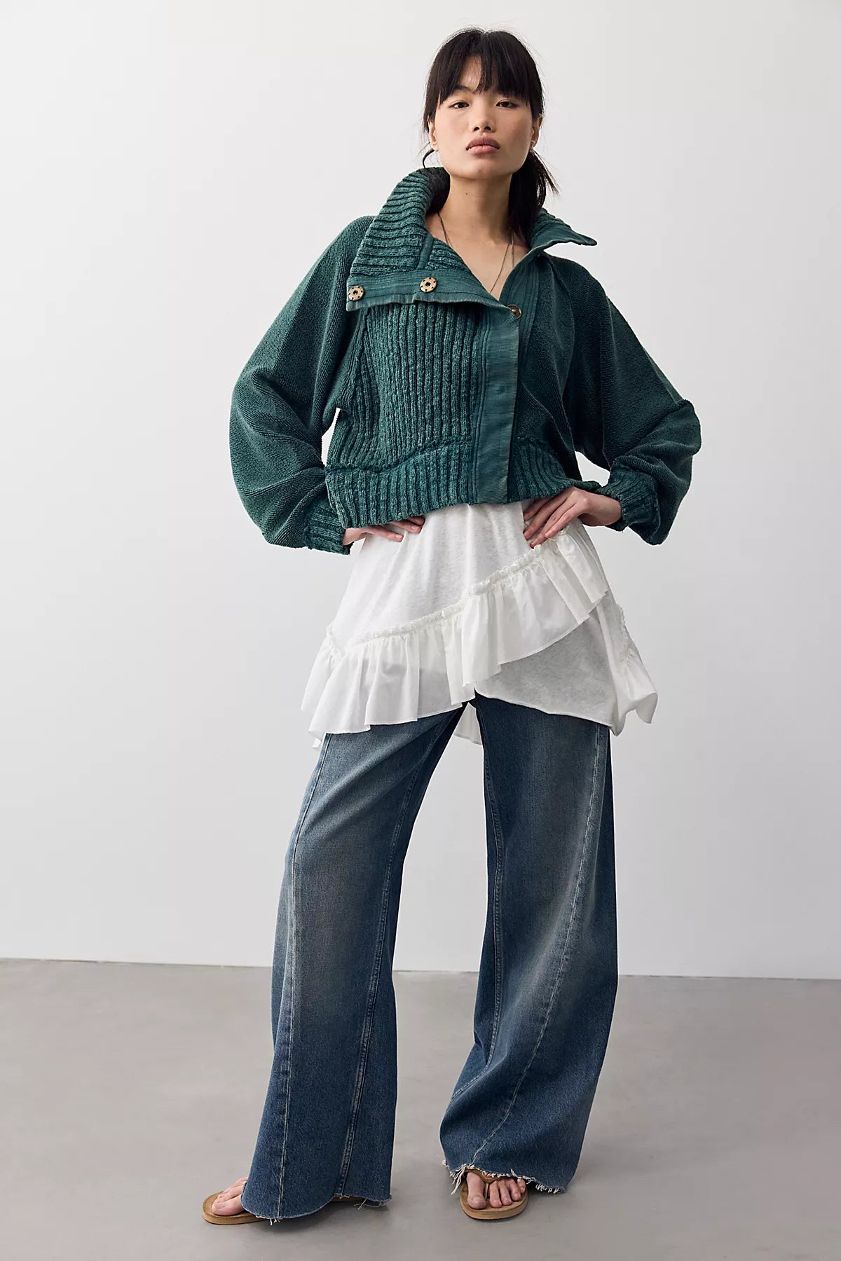 We The Free Annie Cozy Funnel-Neck Cardi