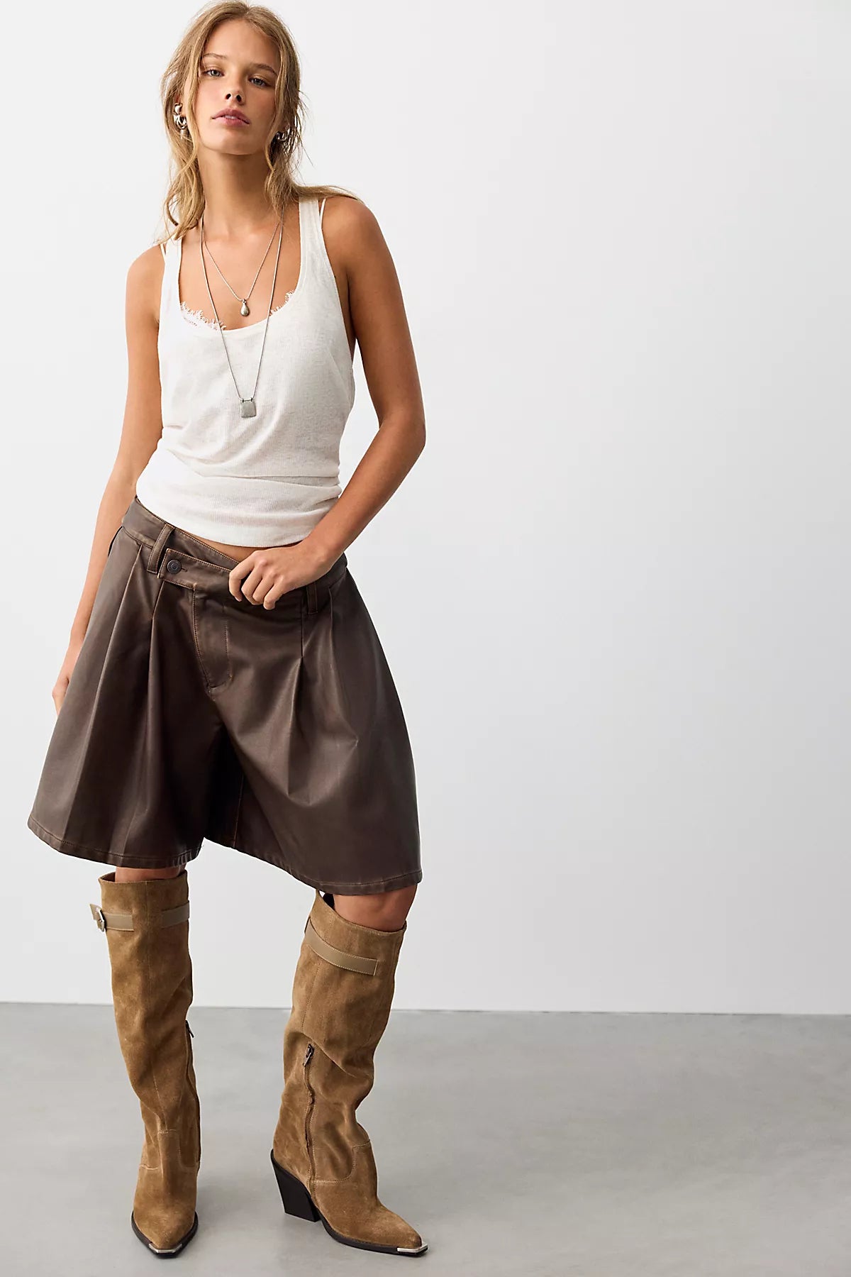 We The Free Porter Crossover Vegan Trouser Shorts