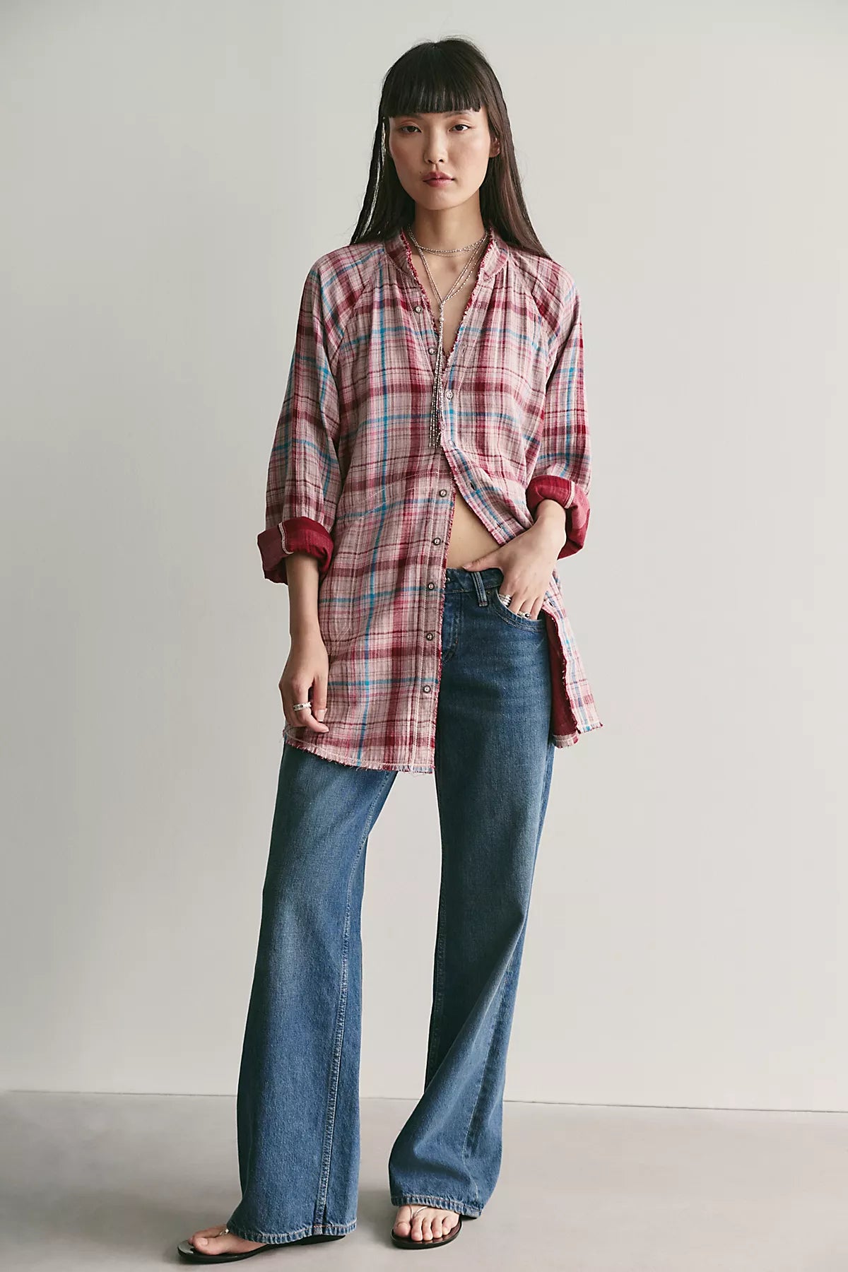 We The Free Summer Daydream Plaid Tunic