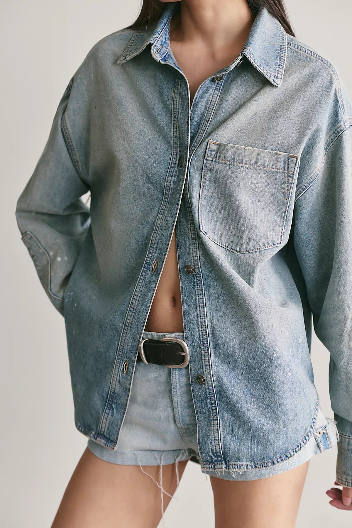 We The Free Rally Cocoon Button Down Top