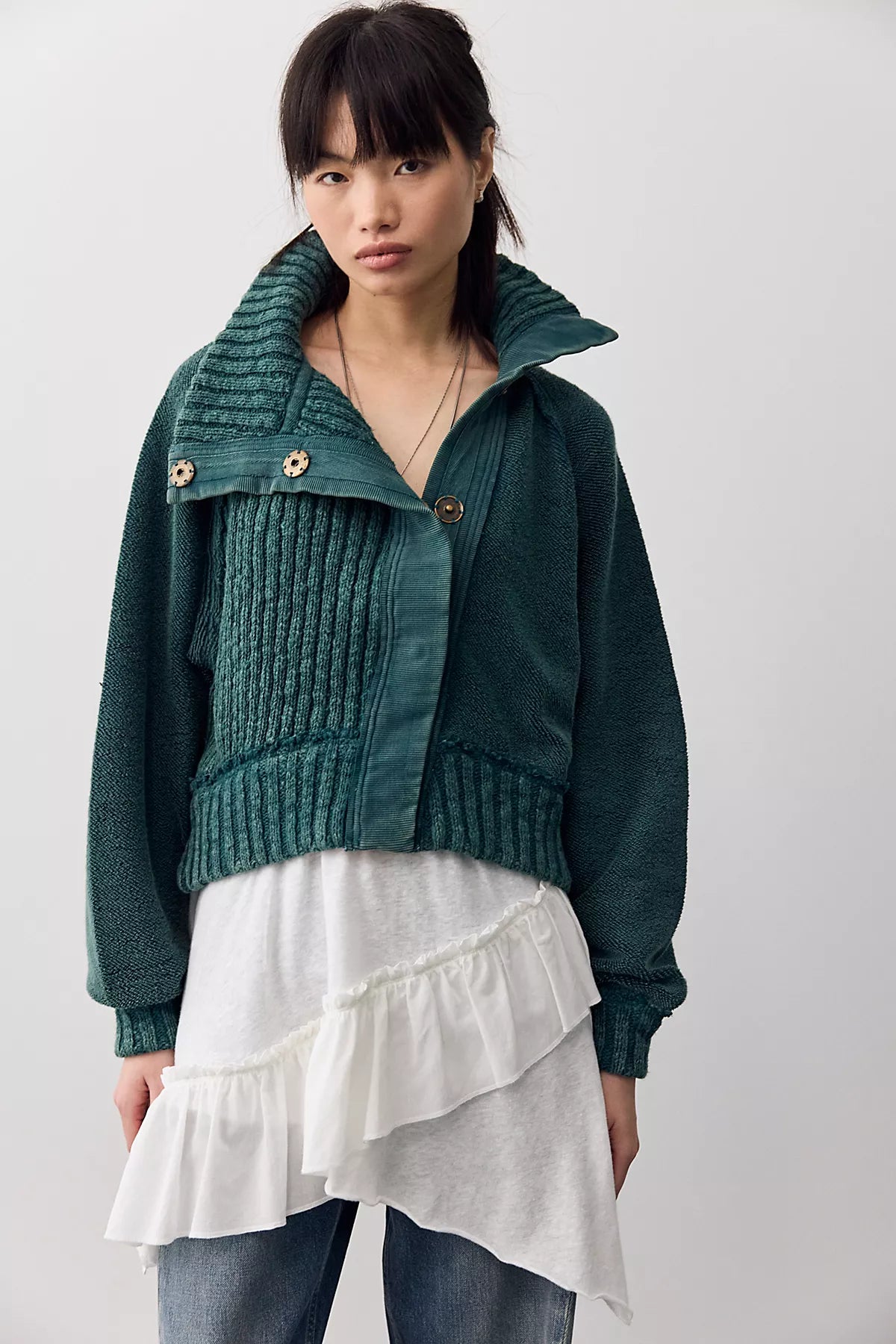 We The Free Annie Cozy Funnel-Neck Cardi