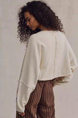 We The Free To The East Printed Pullover