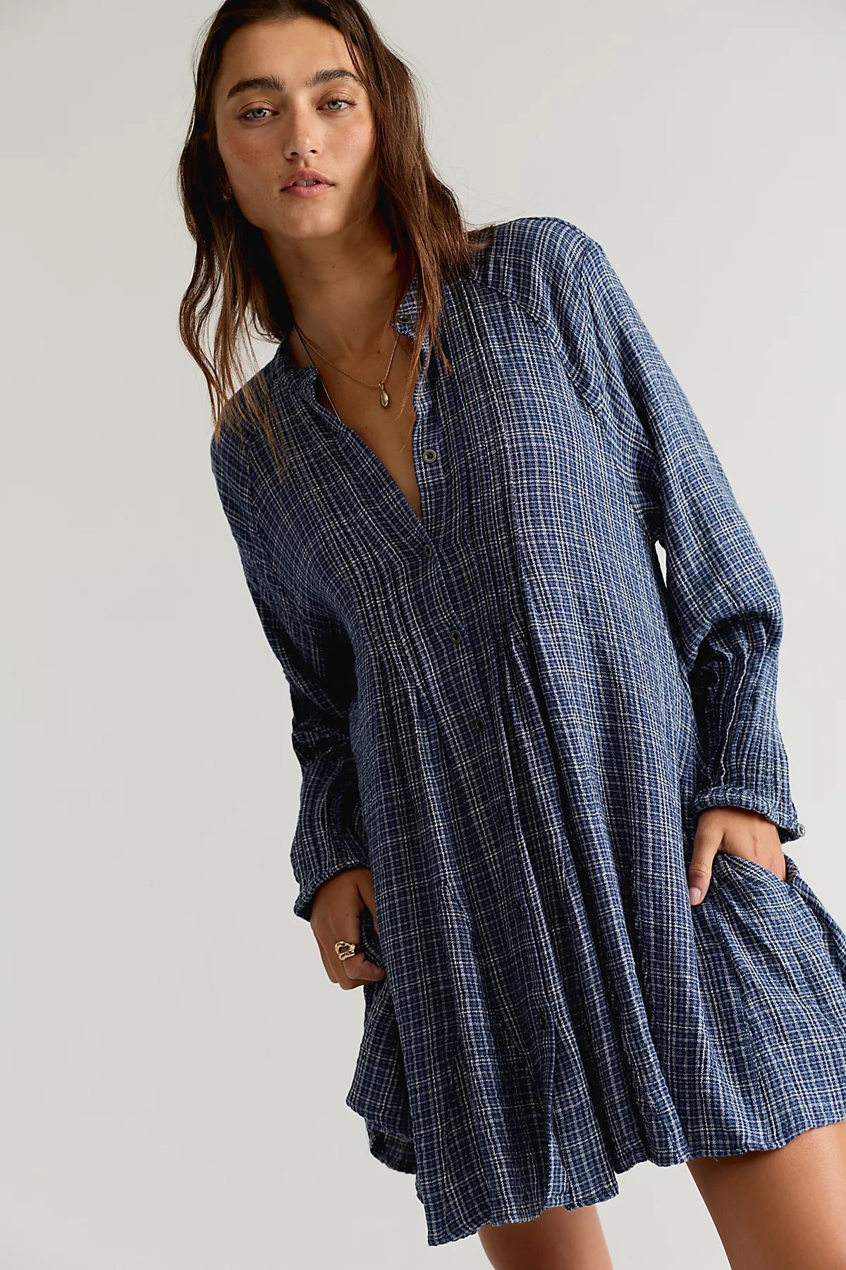 Backroads Plaid Mini Dress
