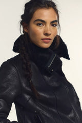 We The Free Fourline Shearling Aviator Jacket